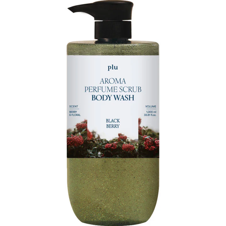 046 PLU Aroma Perfume Scrub Body Wash Black Berry- 1000ml - Image 1