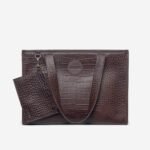 Tabloid Tote Bag Small – Brown - Image 3