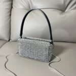 Rhinestone shoulder bag- Silver - Image 2
