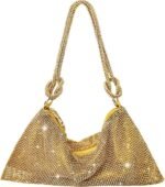 Full Rhinestone Handbag- Gold