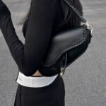 High-End New Black Saddle Bag - Image 3