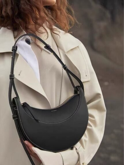 Polene Crescent Bag- Black