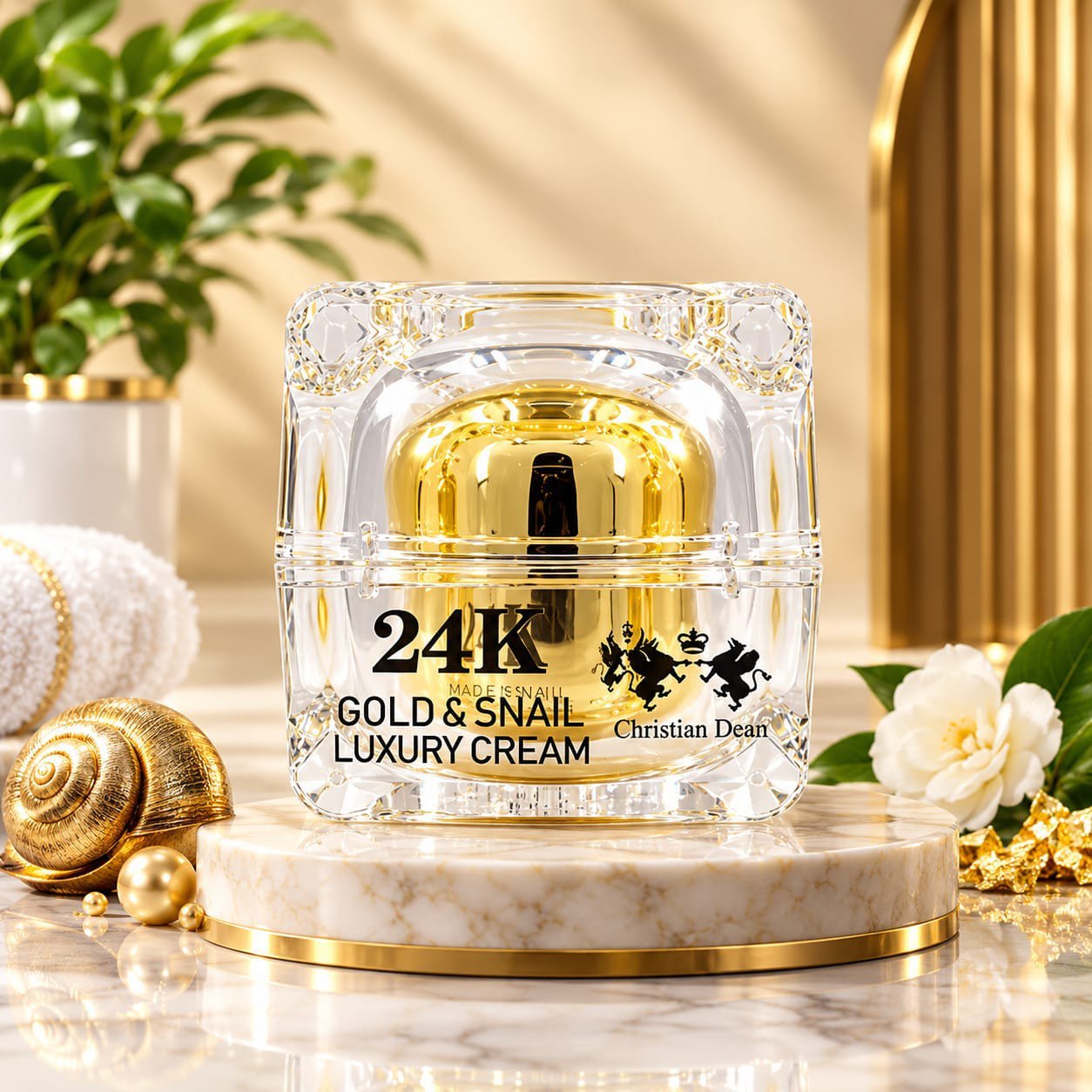2026/09/1000032032.jpg Christian Dean 24K Gold & Snail Luxury Cream - 50ml - Image 1
