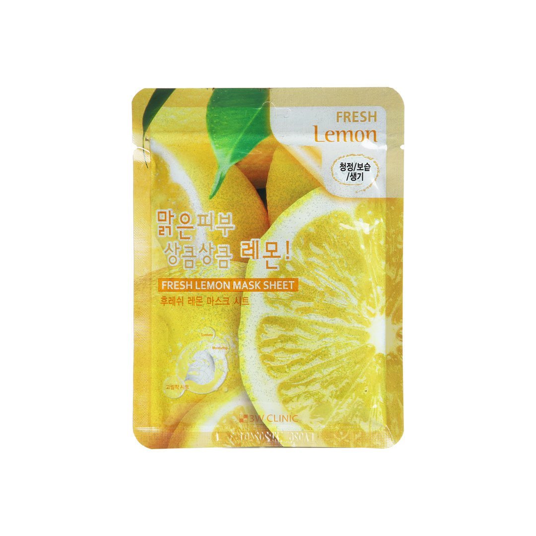 2026/09/1000032033.jpg 3w Clinic Fresh Lemon Mask Sheet - 23g - Image 1