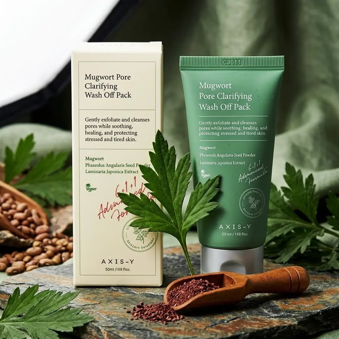 2026/09/1000032038.jpg AXIS-Y Mugwort Pore Clarifying Wash Off Pack - 50ml - Image 1