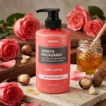 Kundal Honey & Macadamia Refreshing Body Lotion (English Rose) - 500ml