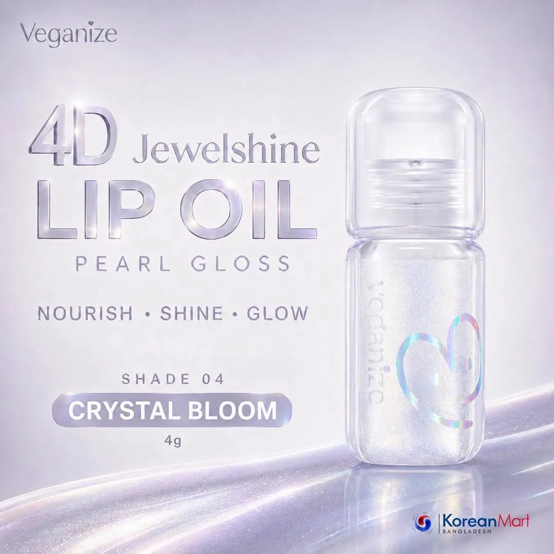 2026/09/1000032051.jpg Self Beauty Veganize 4D Jewelshine Lip Oil Pearl Gloss (Shade 04 Crystal Bloom) - 4g - Image 1