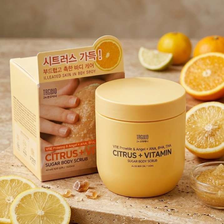 2026/09/1000032109.jpg Tenzero Citrus Vitamin Sugar Body Scrub (Sunflower) - 500g - Image 1