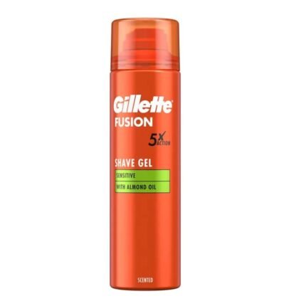 Gillette Fusion 5x Shave Gel Sensitive With Almond Oil Scented - 200ml