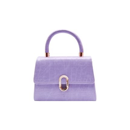 Mini Crocodile Pattern Women Handbag + ( Lavender Colour )