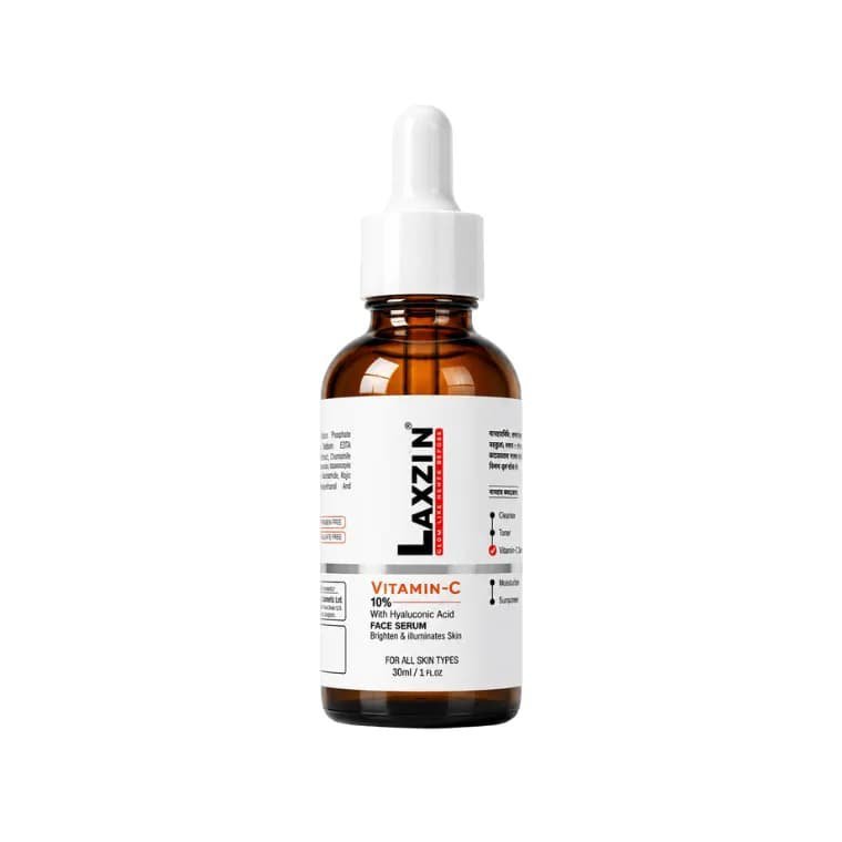 2026/09/1000033034.jpg Laxzin Vitamin-C 10% With Hyaluronic Acid Serum (30ml) - Image 1