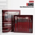 Maange 12pcs Makeup Brush Set Box - Red