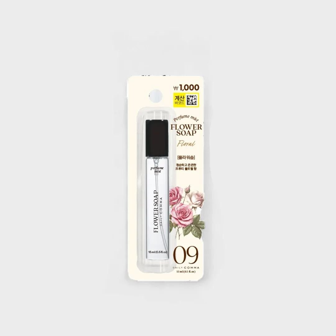 2026/09/1000033924.jpg Daily Comma 09 Fragrance Mist Flower Soap (Floral) - 15ml - Image 1