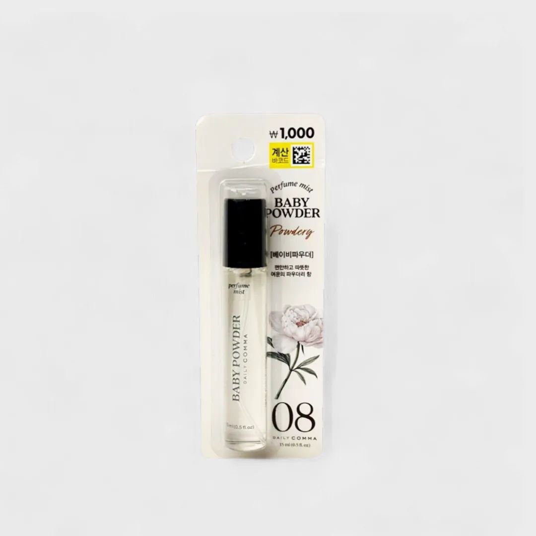2026/09/1000033926.jpg Daily Comma 08 Fragrance Mist Baby Powder (Powdery) - 15ml - Image 1