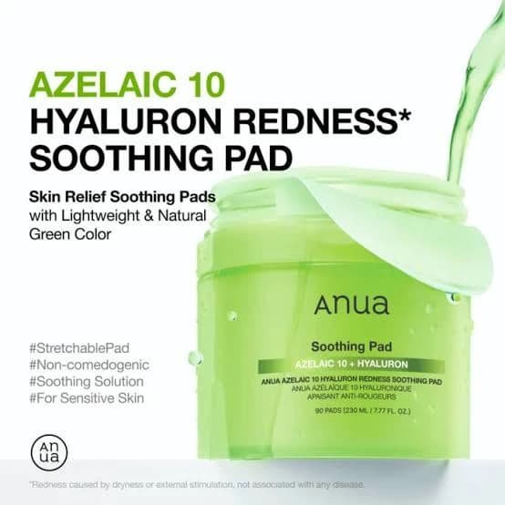 2026/09/1000034207.jpg Anua Azelaic 10 + Hyaluron Redness Soothing Pad 230ml - Image 1