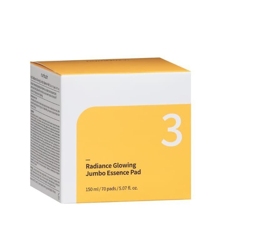 2026/09/1000034208.jpg Numbuzin No. 3 Radiance Glowing Jumbo Essence 70Pcs Pad -150ml - Image 1