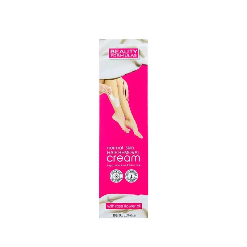 2026/09/1000034306.jpg Beauty Formulas Normal Skin Hair Removal Cream with Rose Flower Oil, 100 ML - Image 1