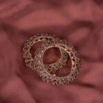 Metal Filigree Bangle w/push Copper col.