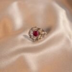Ox.Sil.ruby stn. Finger ring 3 Ana