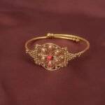 Metal probal stn. Flower ring